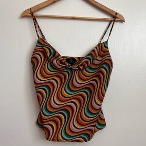 MILK & HONEY 70s Retro Print Cami Size XS